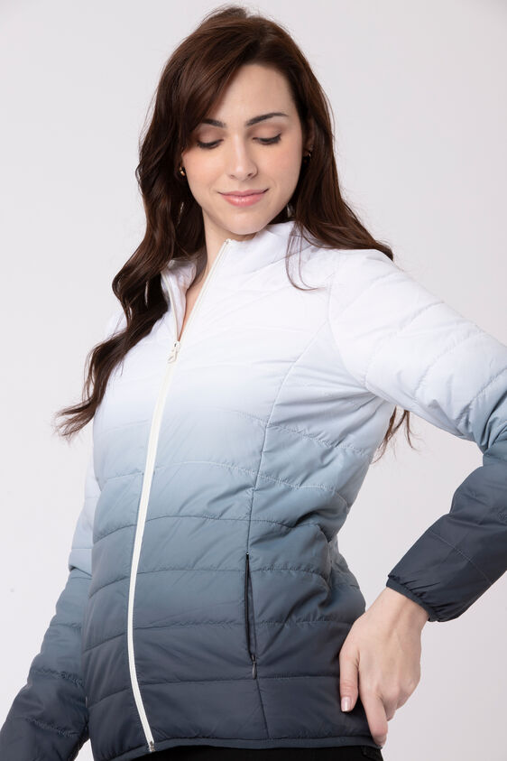 Grey and White Self Design Straight Jacket, Grey, image 2
